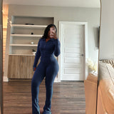 Finn Slimming Zip Jacket & Flared Pants Set