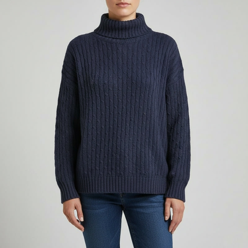 Eleine Women’s Cashmere Knit Pullover – Relaxed Drop-Shoulder Sweater