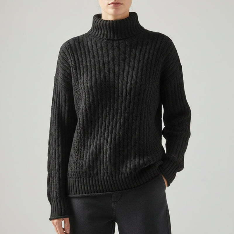 Eleine Women’s Cashmere Knit Pullover – Relaxed Drop-Shoulder Sweater