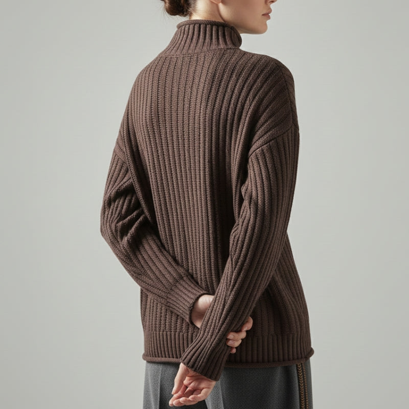 Eleine Women’s Cashmere Knit Pullover – Relaxed Drop-Shoulder Sweater