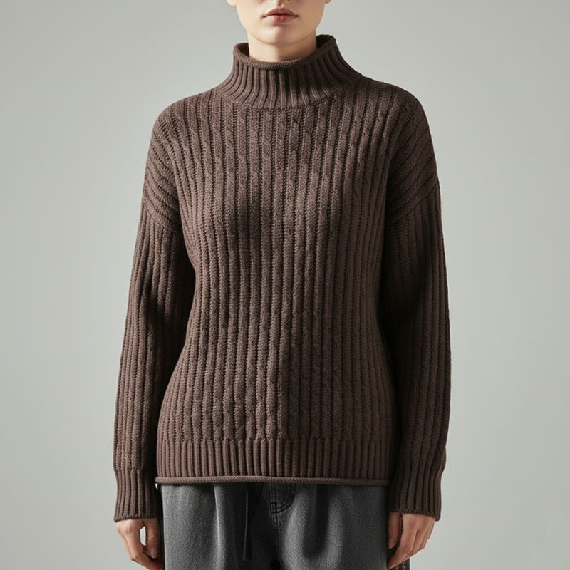 Eleine Women’s Cashmere Knit Pullover – Relaxed Drop-Shoulder Sweater