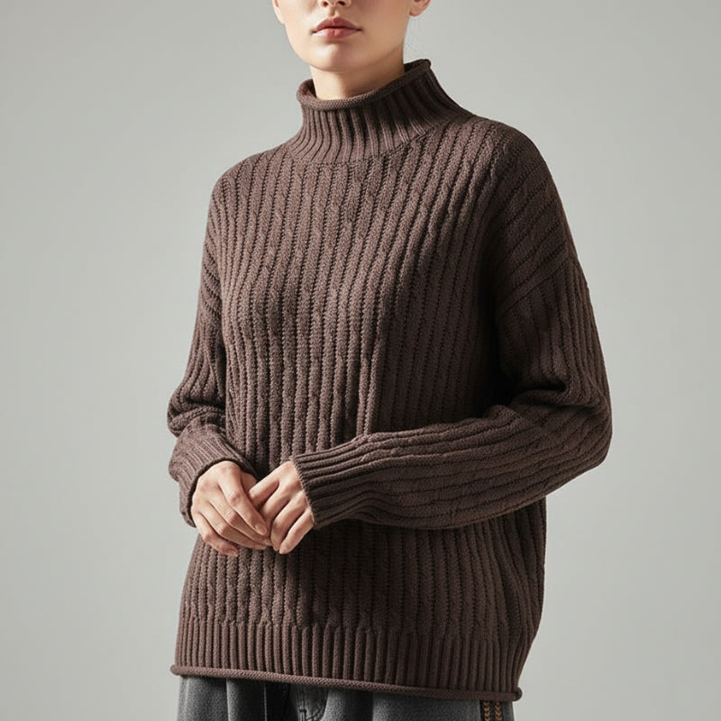Eleine Women’s Cashmere Knit Pullover – Relaxed Drop-Shoulder Sweater