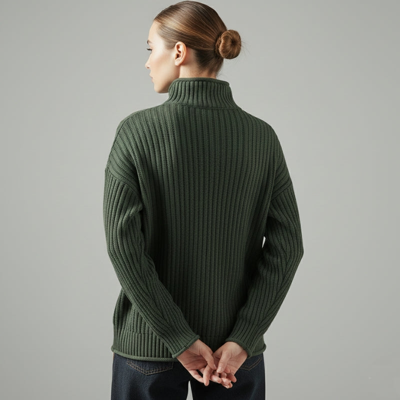 Eleine Women’s Cashmere Knit Pullover – Relaxed Drop-Shoulder Sweater