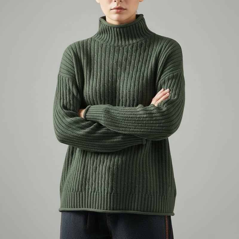 Eleine Women’s Cashmere Knit Pullover – Relaxed Drop-Shoulder Sweater
