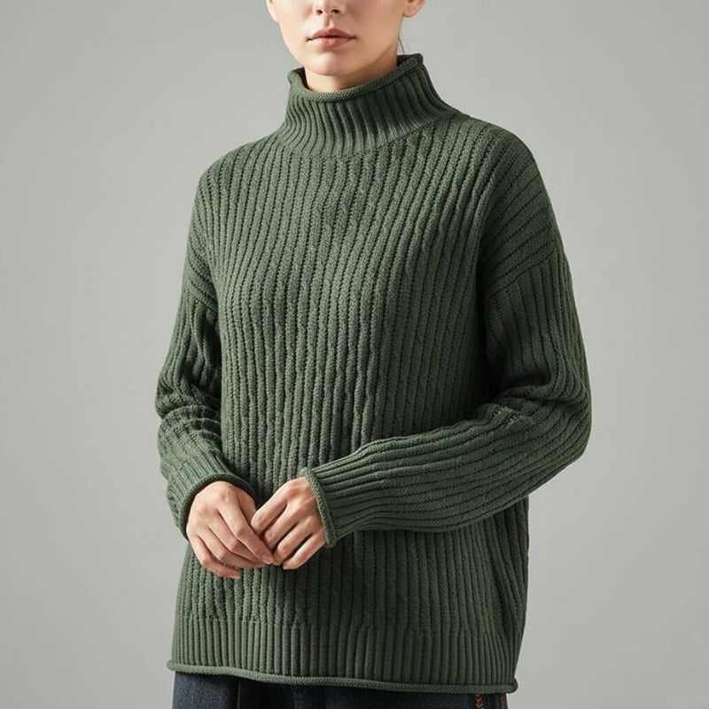 Eleine Women’s Cashmere Knit Pullover – Relaxed Drop-Shoulder Sweater