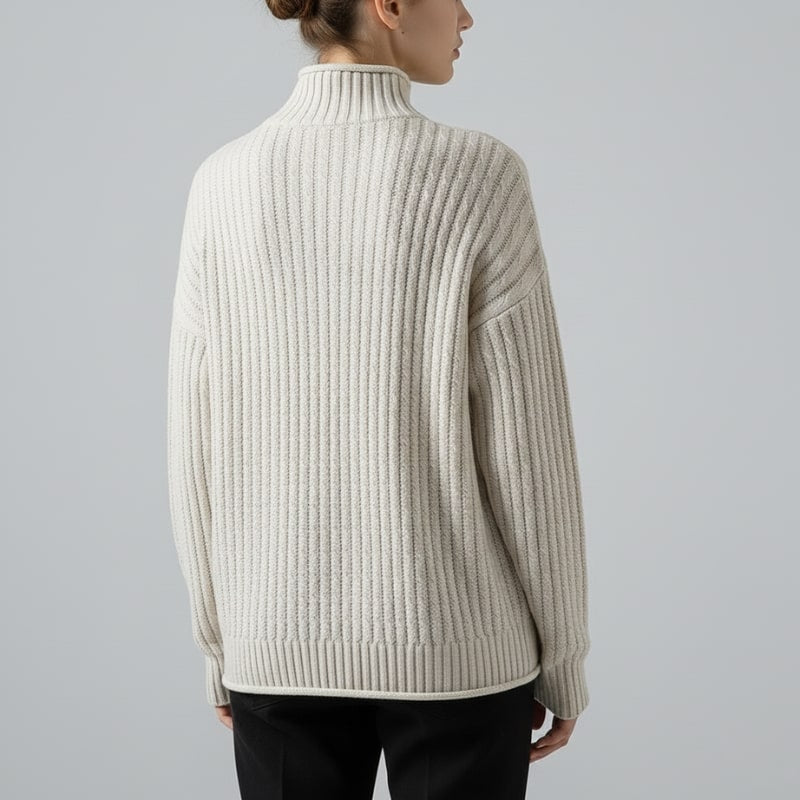 Eleine Women’s Cashmere Knit Pullover – Relaxed Drop-Shoulder Sweater