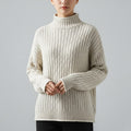 Eleine Women’s Cashmere Knit Pullover – Relaxed Drop-Shoulder Sweater