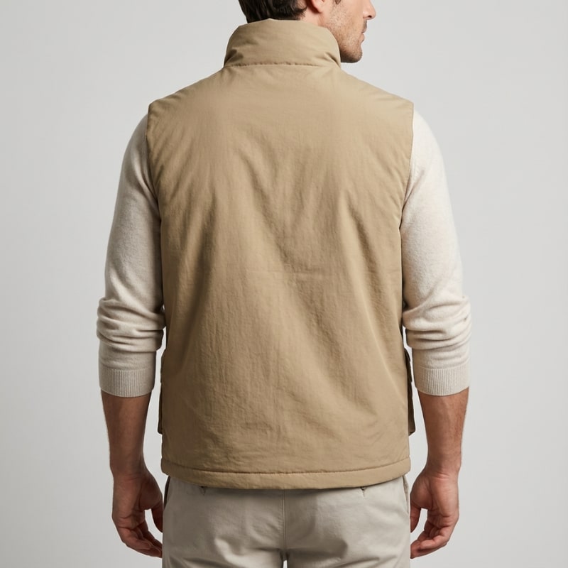 Arnel Men’s Vest – Zip Front Multi-Pocket Lightweight Layering Utility Vest