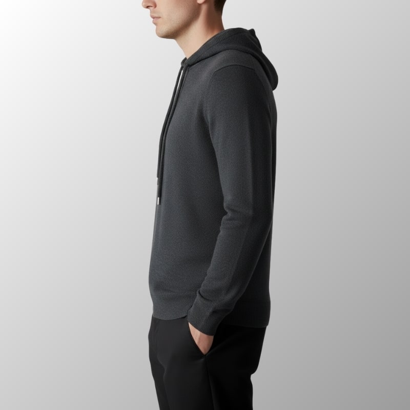 Leon Men’s Merino Wool Hoodie – Lightweight Warmth with Tailored Fit