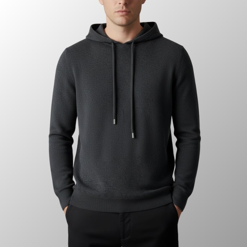 Leon Men’s Merino Wool Hoodie – Lightweight Warmth with Tailored Fit