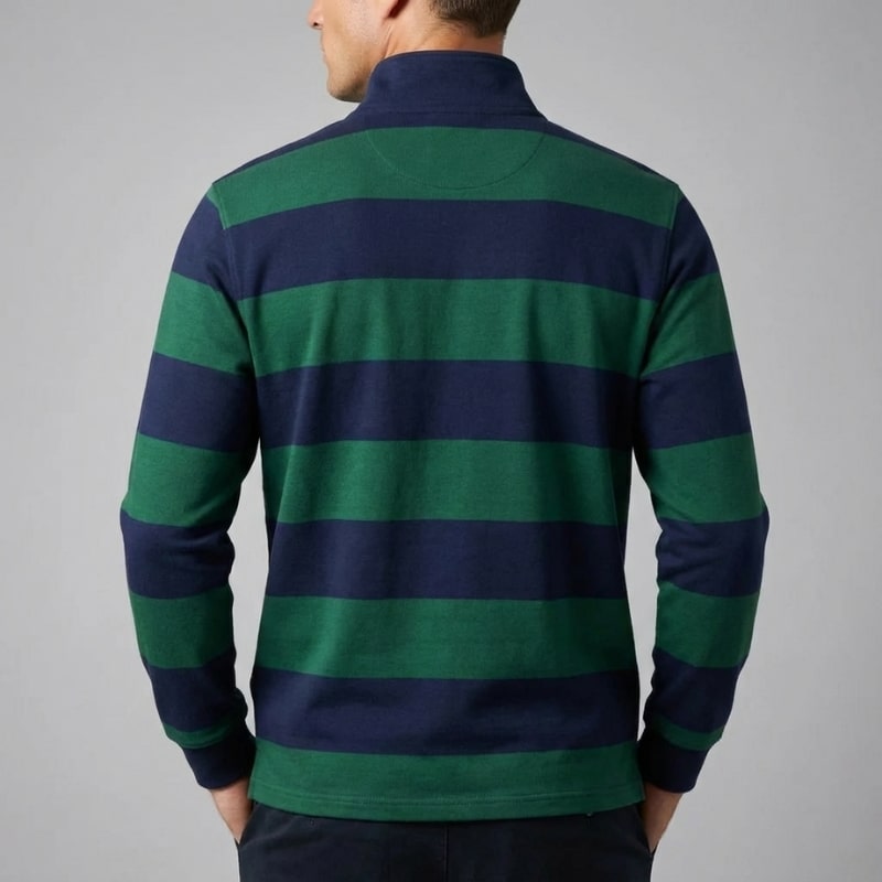 Roven Men’s Quarter-Zip Sweater – Medium-Weight Cotton Knit Pullover