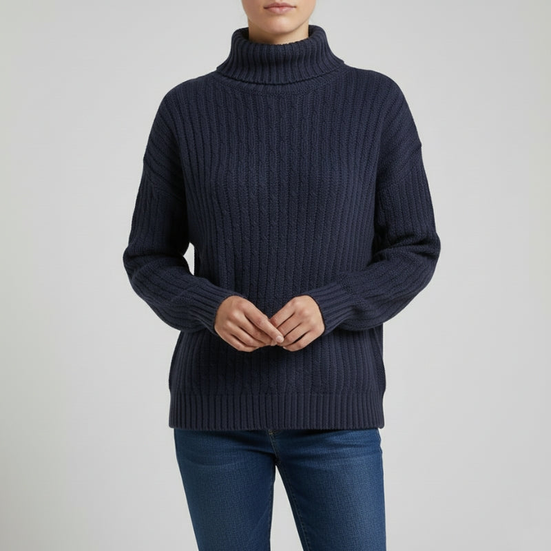 Eleine Women’s Cashmere Knit Pullover – Relaxed Drop-Shoulder Sweater