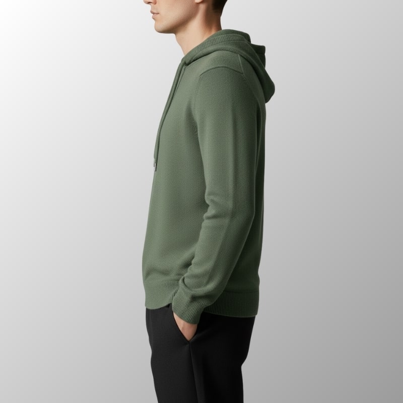 Leon Men’s Merino Wool Hoodie – Lightweight Warmth with Tailored Fit