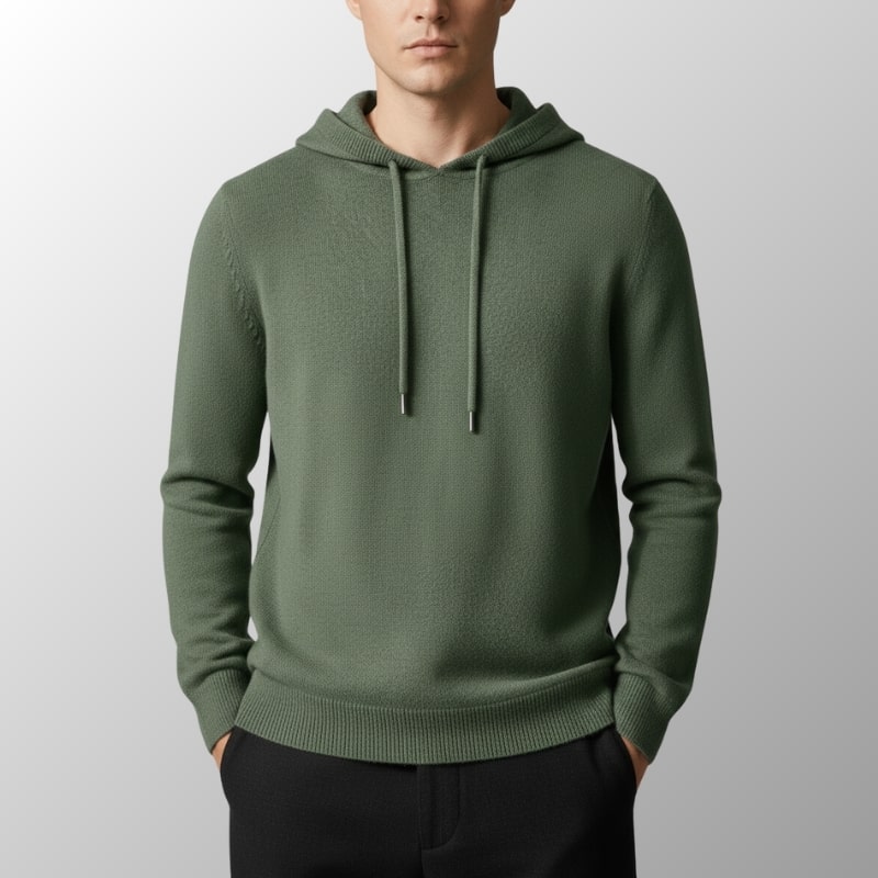 Leon Men’s Merino Wool Hoodie – Lightweight Warmth with Tailored Fit