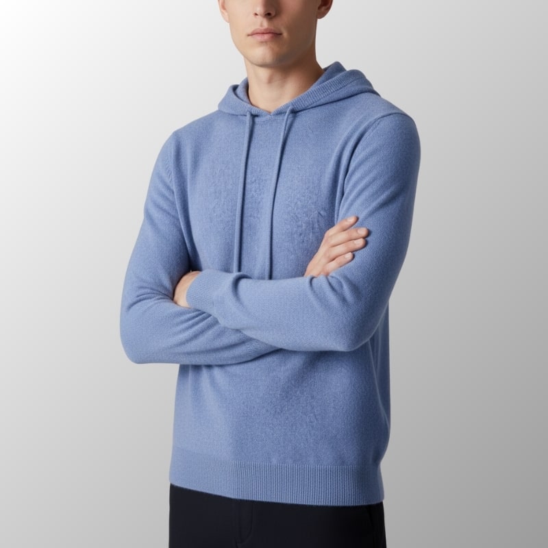 Leon Men’s Merino Wool Hoodie – Lightweight Warmth with Tailored Fit