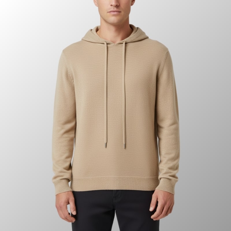 Leon Men’s Merino Wool Hoodie – Lightweight Warmth with Tailored Fit