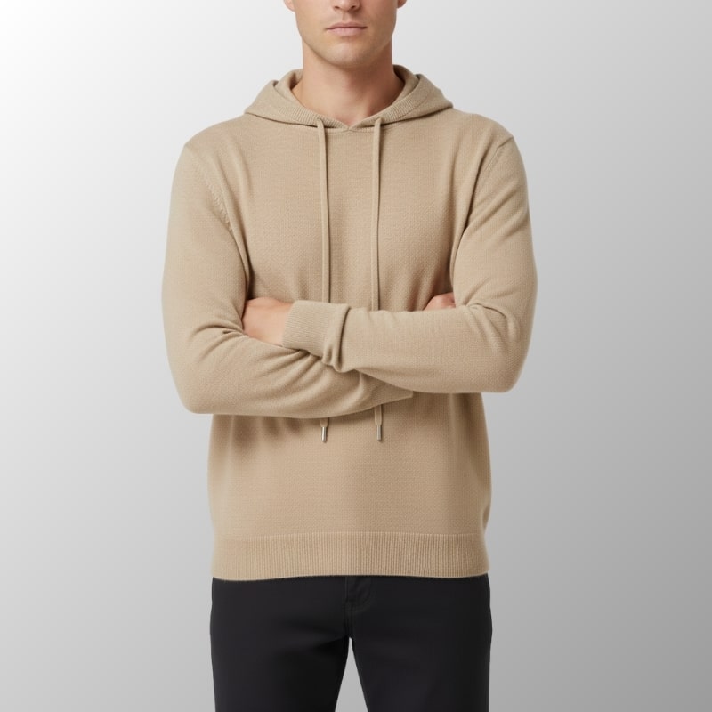 Leon Men’s Merino Wool Hoodie – Lightweight Warmth with Tailored Fit