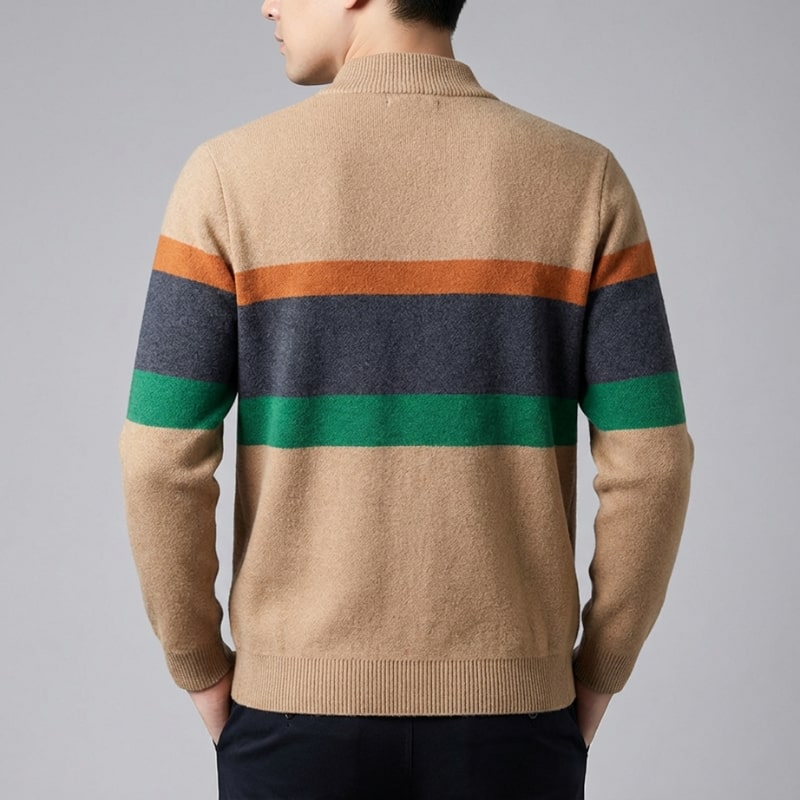 Isaac Men’s Zip Up Jacket – Soft Knit Lightweight Jacket