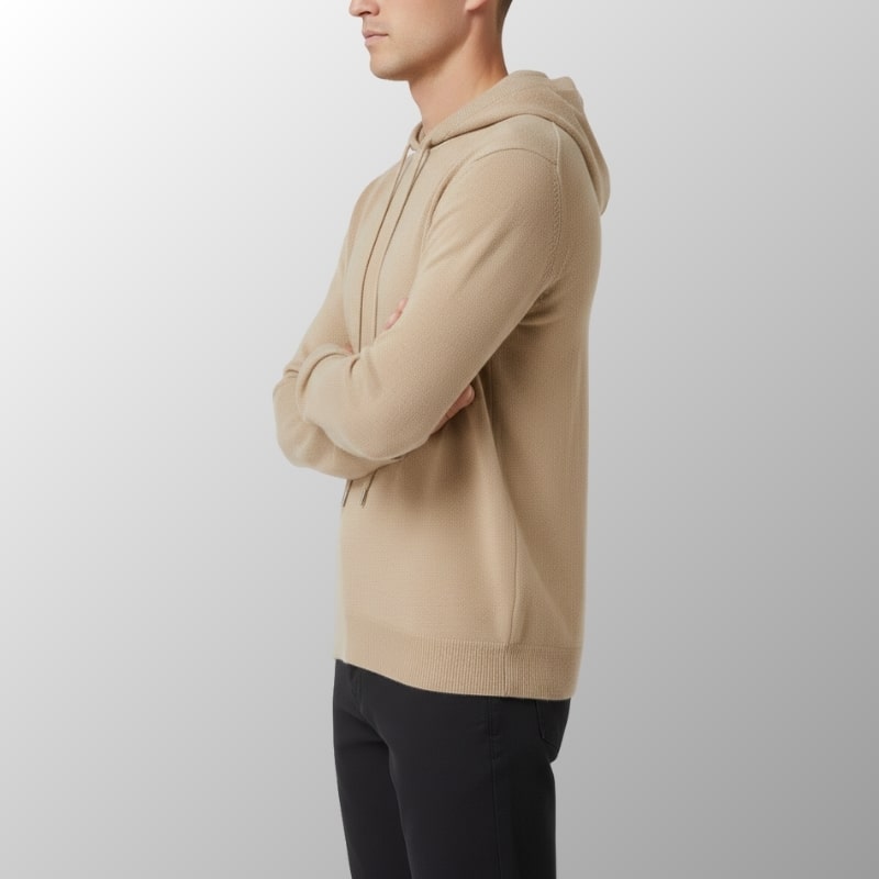 Leon Men’s Merino Wool Hoodie – Lightweight Warmth with Tailored Fit