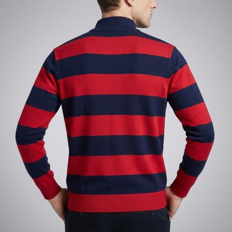 Roven Men’s Quarter-Zip Sweater – Medium-Weight Cotton Knit Pullover
