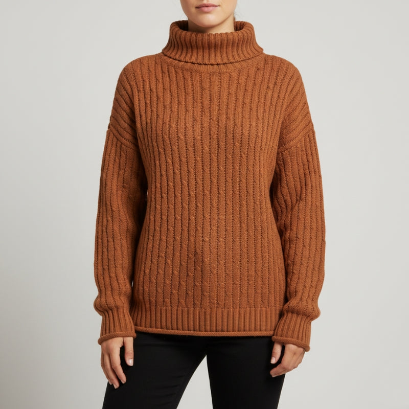 Eleine Women’s Cashmere Knit Pullover – Relaxed Drop-Shoulder Sweater