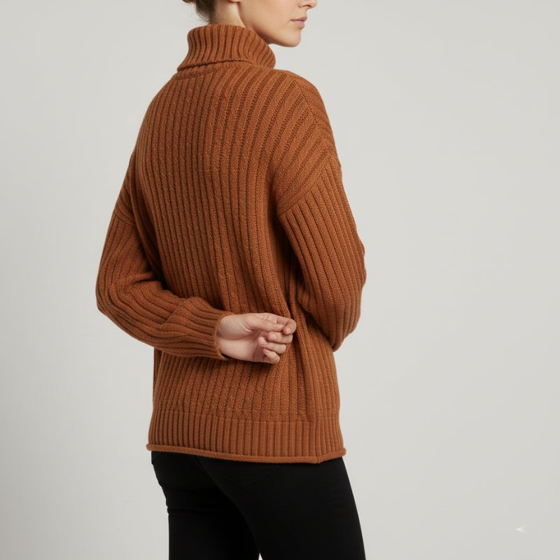 Eleine Women’s Cashmere Knit Pullover – Relaxed Drop-Shoulder Sweater
