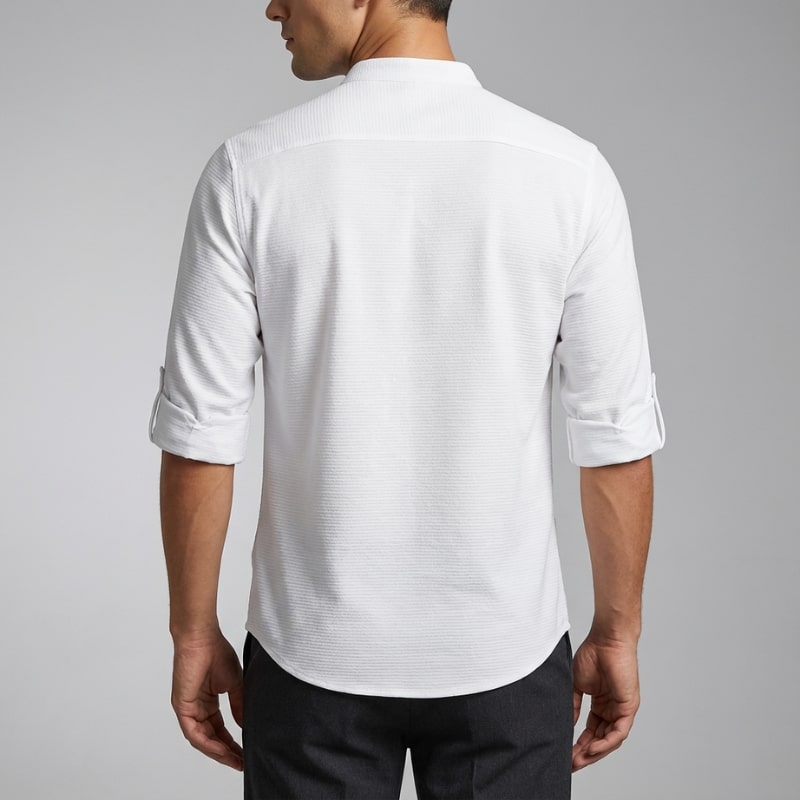 Mason Men’s Shirt – Cotton Linen Henley Shirt