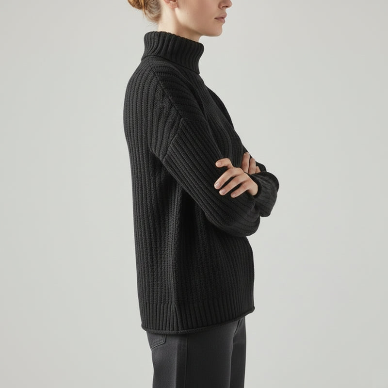 Eleine Women’s Cashmere Knit Pullover – Relaxed Drop-Shoulder Sweater