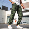 Cassius Men’s Joggers – Brushed Cotton Tapered Plaid Joggers