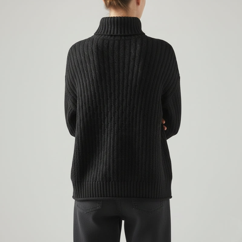 Eleine Women’s Cashmere Knit Pullover – Relaxed Drop-Shoulder Sweater