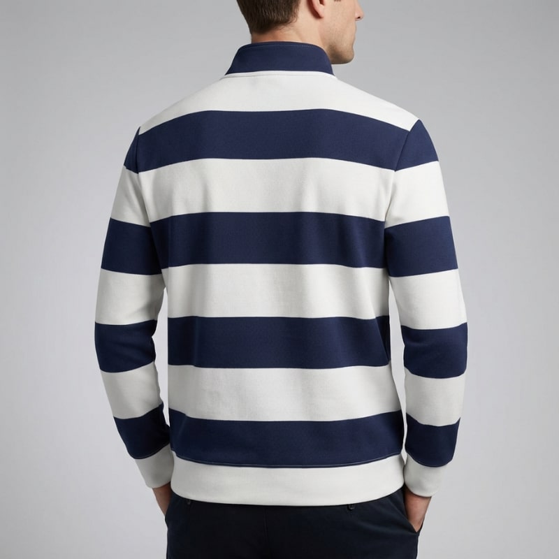 Roven Men’s Quarter-Zip Sweater – Medium-Weight Cotton Knit Pullover