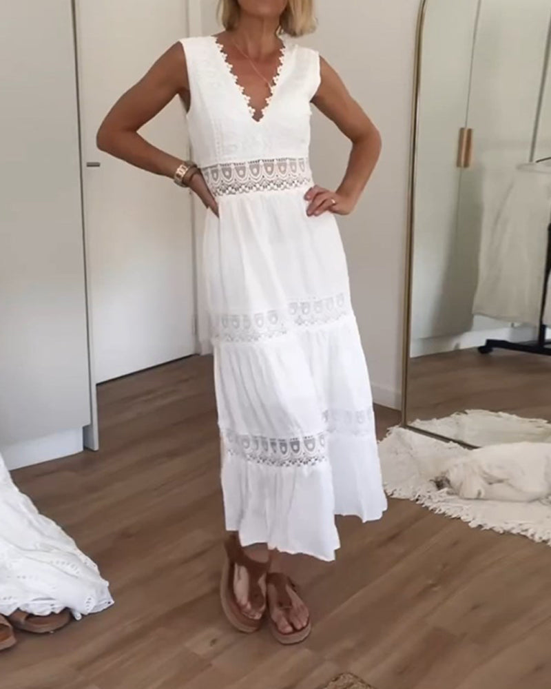 Elodie Boho Patchwork Sundress