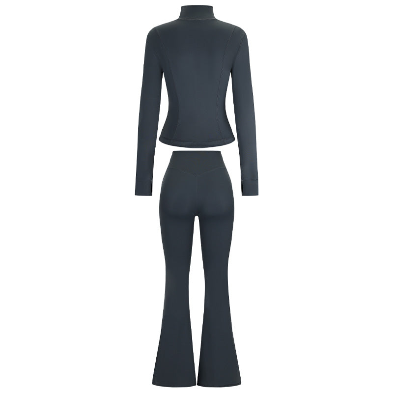 Finn Slimming Zip Jacket & Flared Pants Set