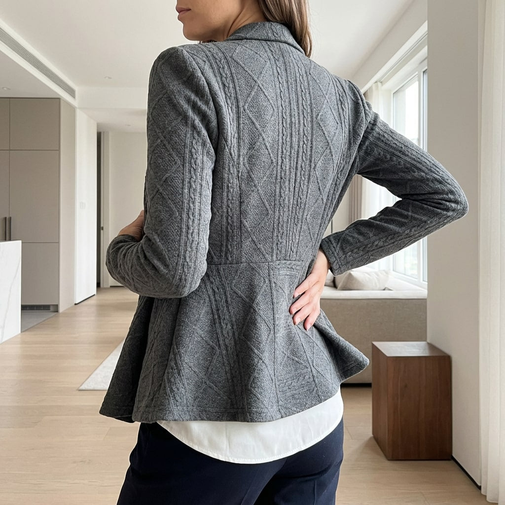 Ananya Women’s Jacket – Sculpted Peplum Fit