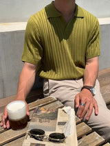 Jomer Knit Polo – Textured Minimalism in a Summer-Ready Fit