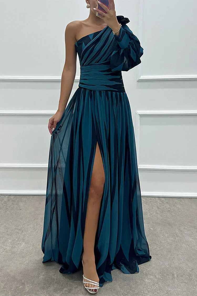 May Striped One‑Shoulder Maxi Dress – Elegant Vertical Stripes for Season‑Long Sophistication