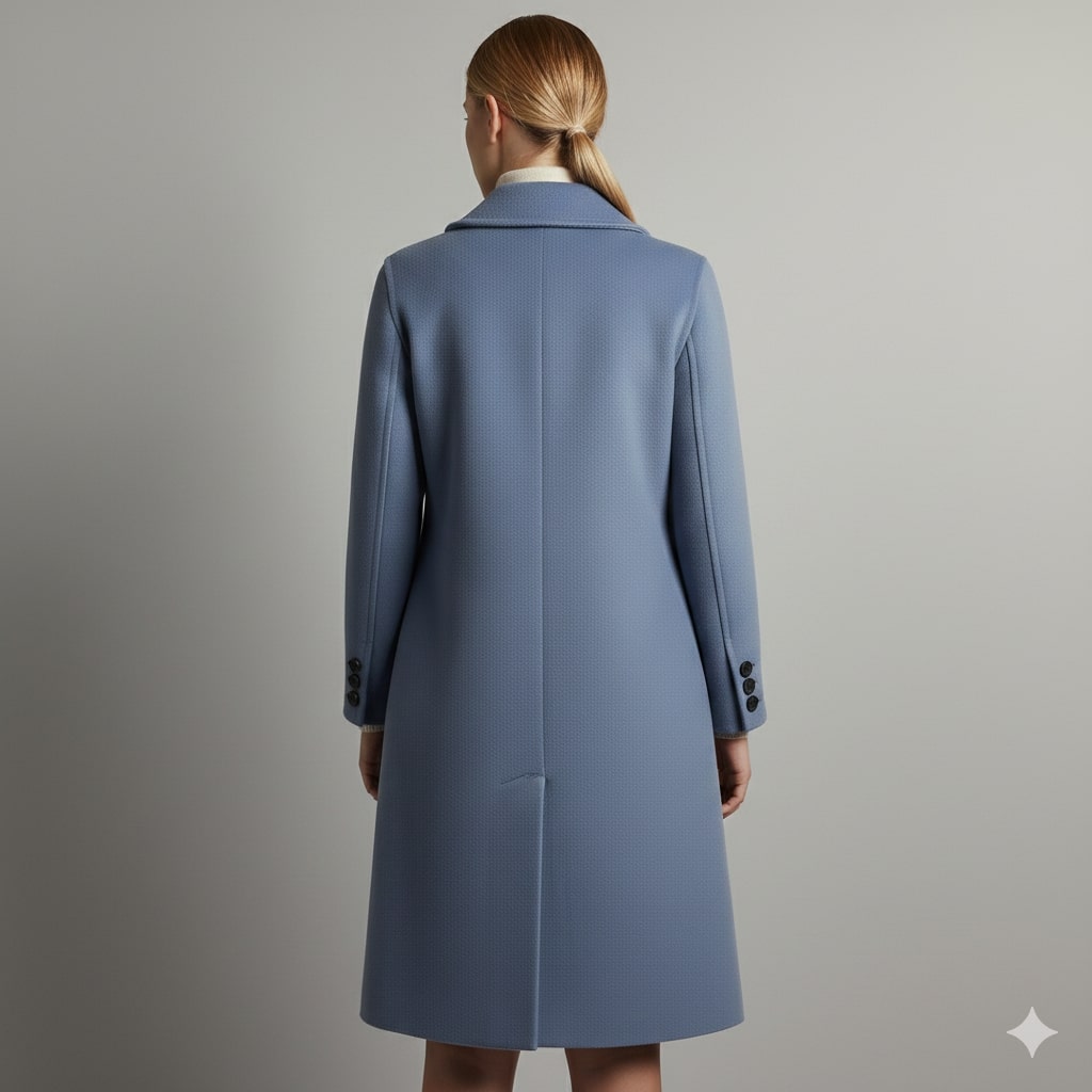 Eloisa Women’s Wool Coat – Virgin Wool Overcoat with Tailored Straight Cut