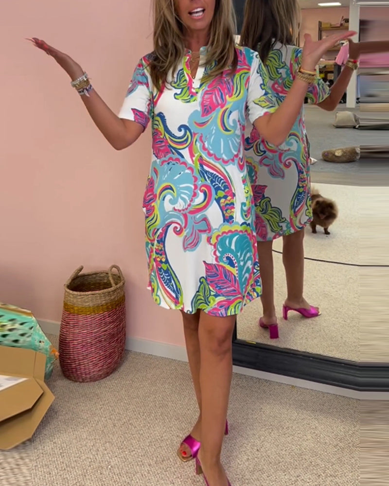 Finn Vibrant Patterned Dress