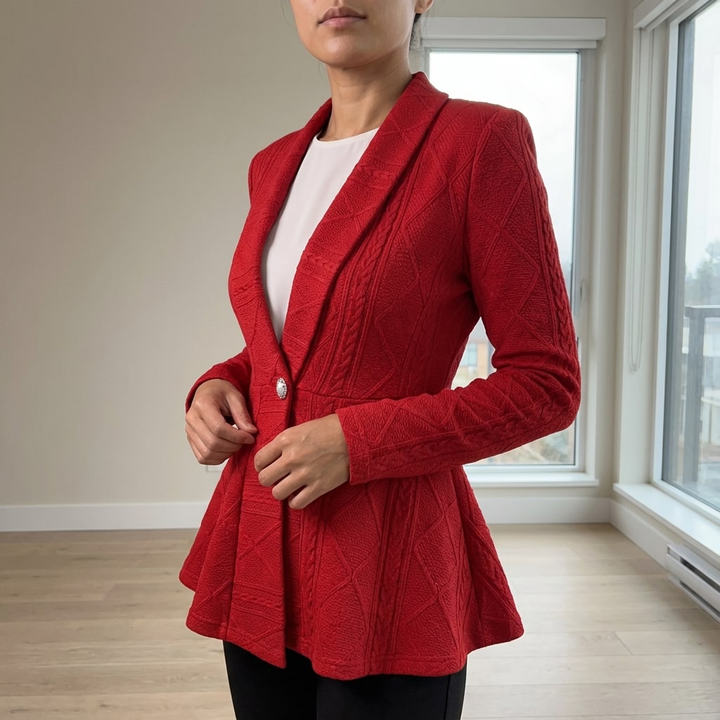 Ananya Women’s Jacket – Sculpted Peplum Fit