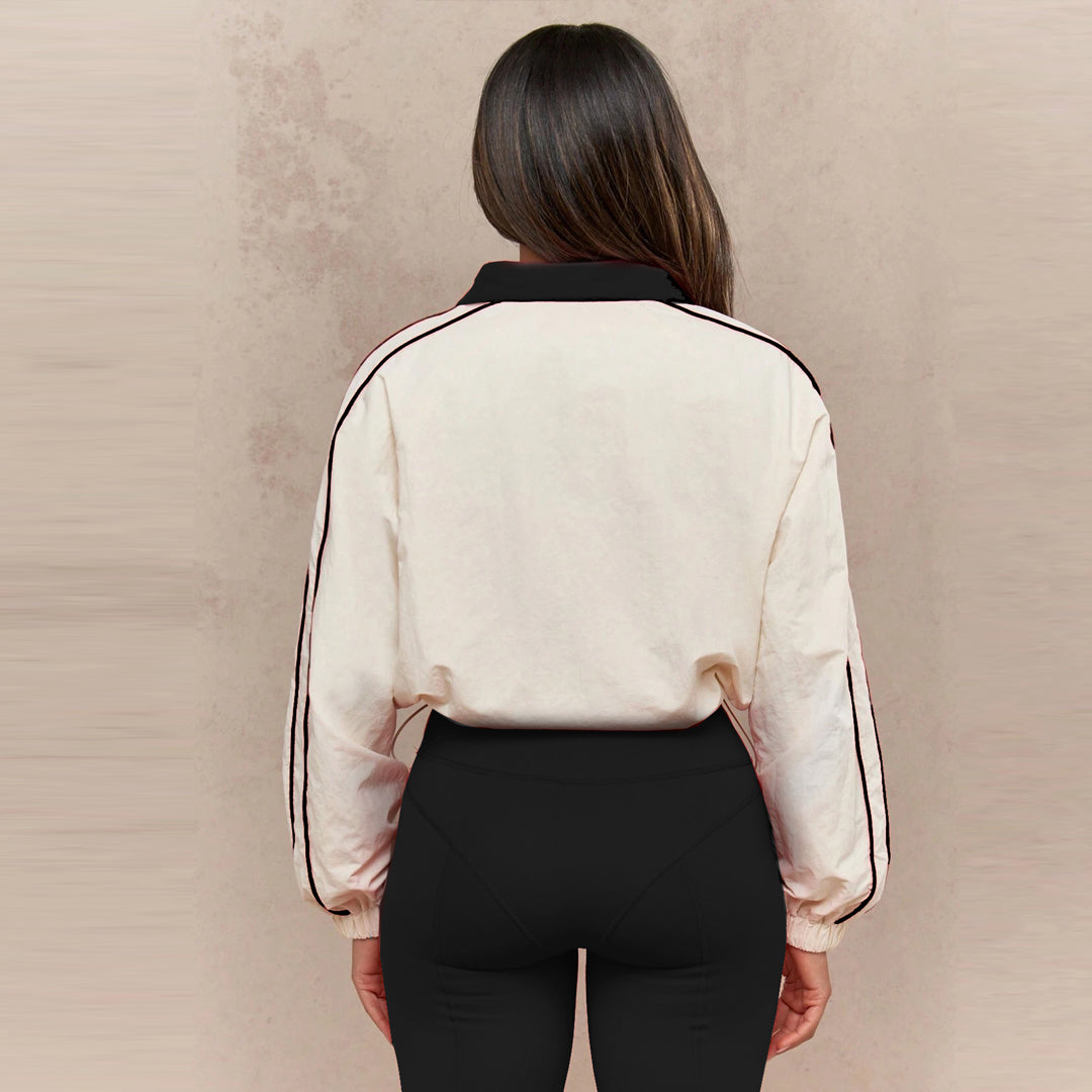 Nico Contrast-Collar Nylon Windbreaker Set