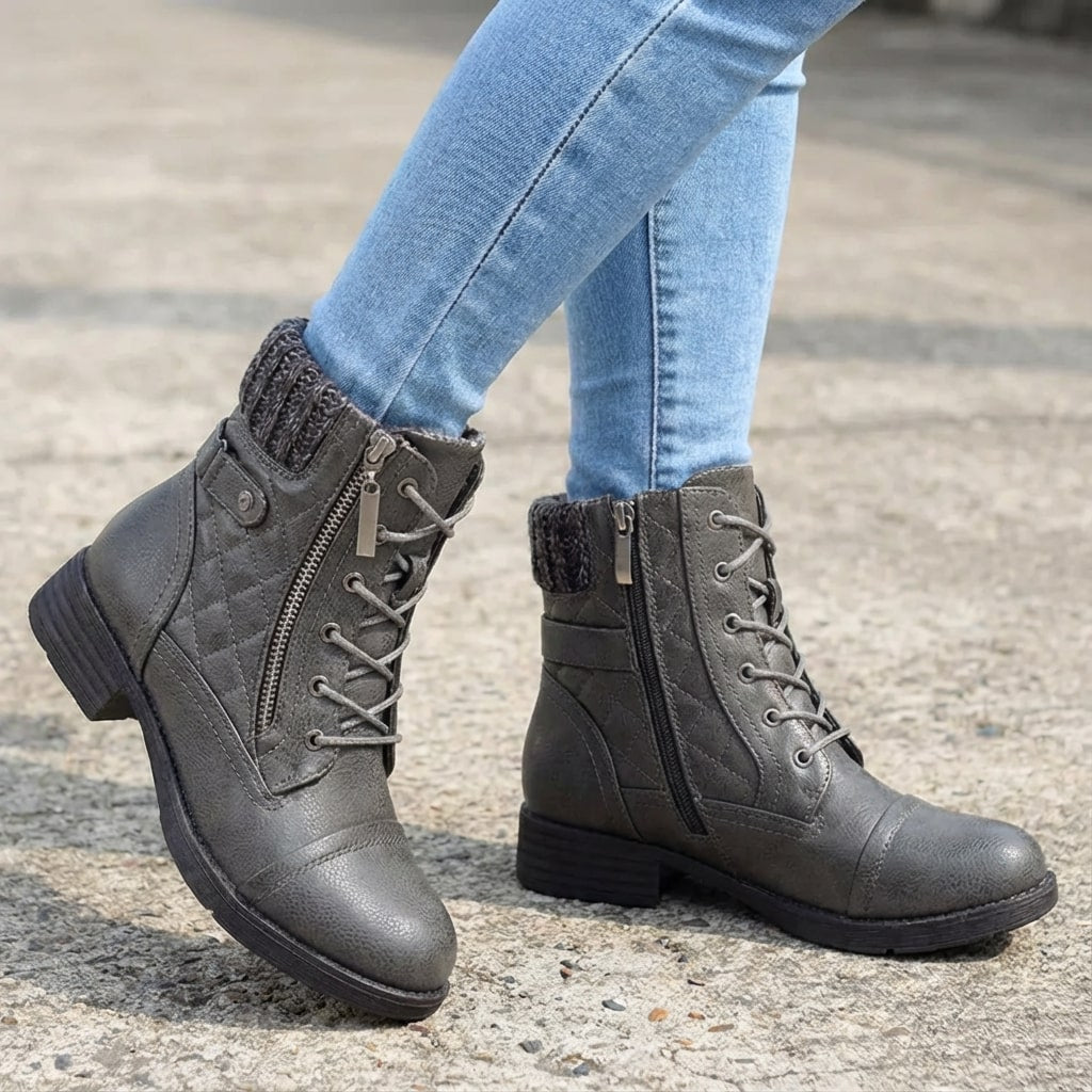 Selina Women’s Leather Zipped Ankle Boots