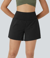 Sienna Performance Pocket Shorts – High-Waist Yoga Shorts with Coverage & Storage