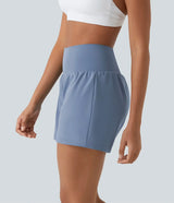 Sienna Performance Pocket Shorts – High-Waist Yoga Shorts with Coverage & Storage