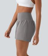 Sienna Performance Pocket Shorts – High-Waist Yoga Shorts with Coverage & Storage