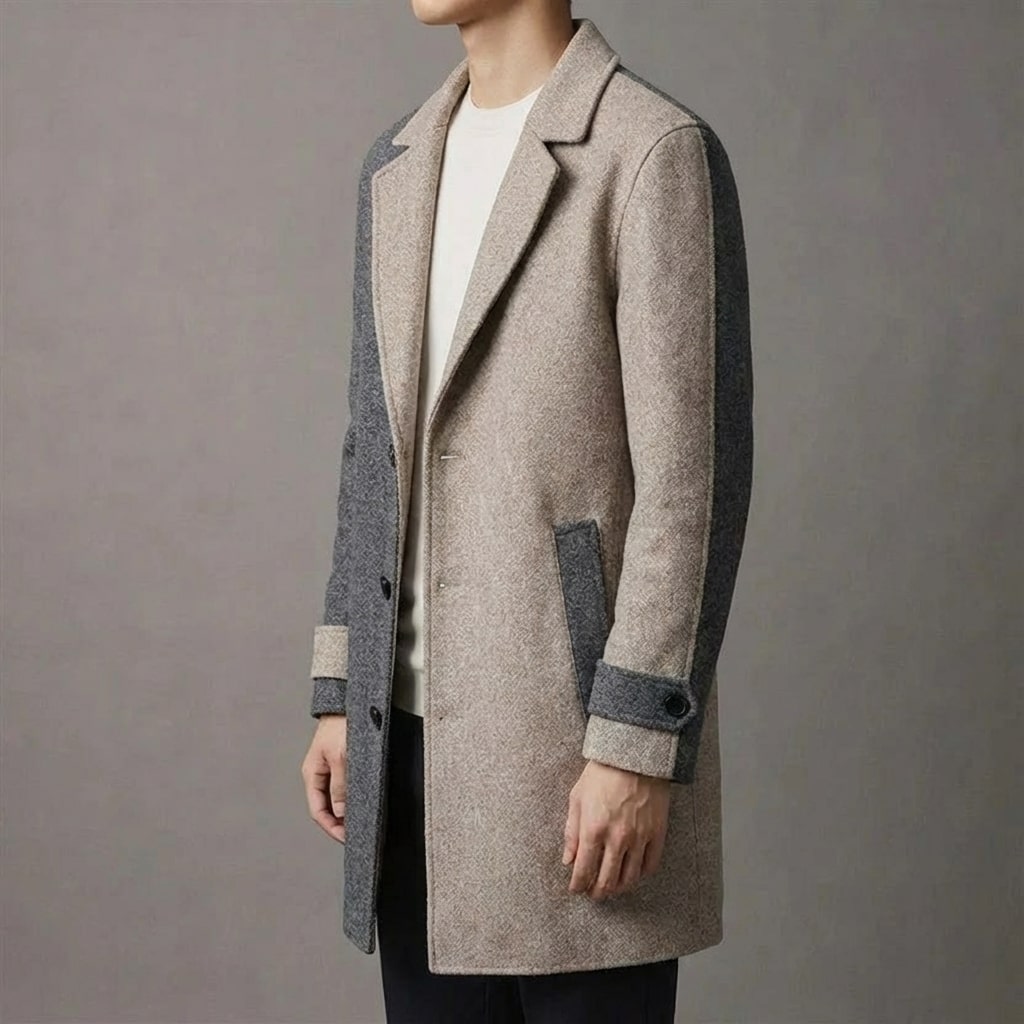 Gustavo Men’s Long Coat – Structured Corduroy Jacket