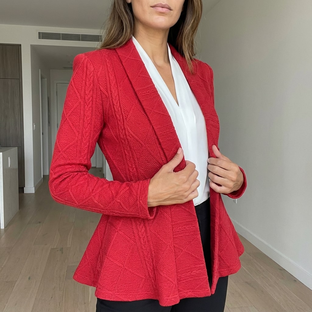 Ananya Women’s Jacket – Sculpted Peplum Fit