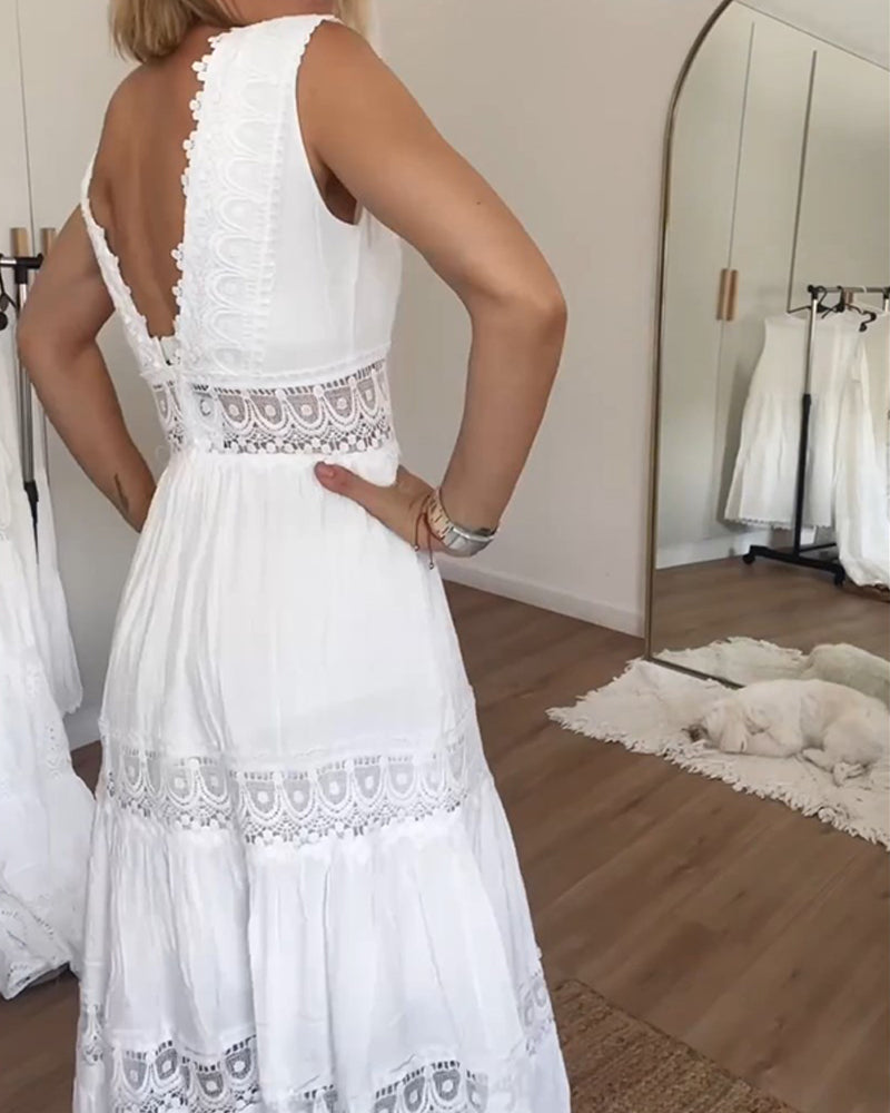 Elodie Boho Patchwork Sundress