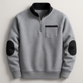 Milano Men’s Quarter-Zip Pullover – Midweight Cotton Knit Sweater
