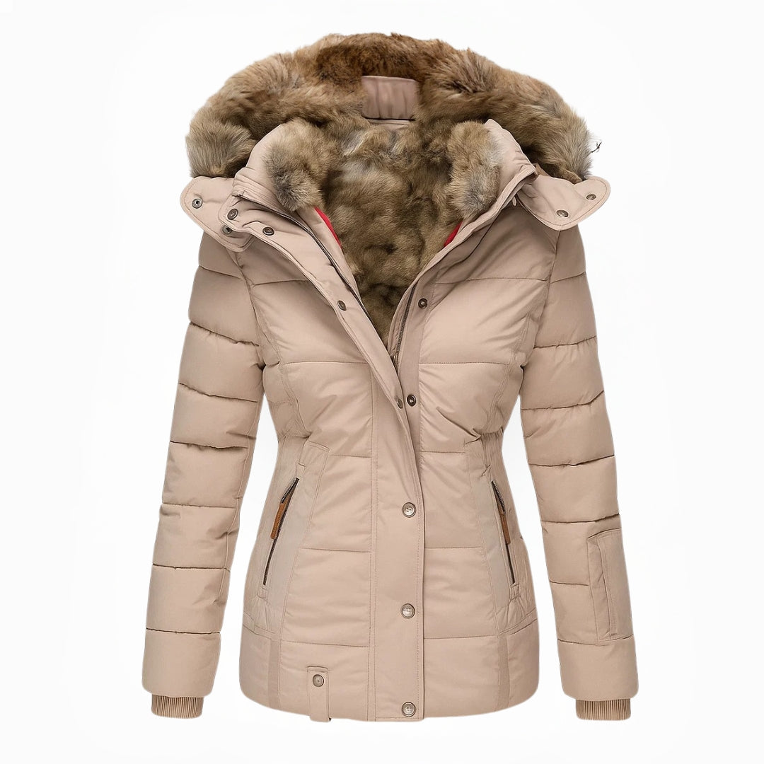 Katrina Women’s Winter Jacket – Insulated Zip-Up Hooded Jacket