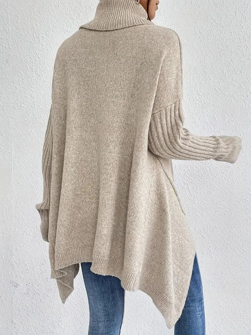 Vienna Women’s Turtleneck Sweater – Relaxed Oversized Fit in Cashmere Blend